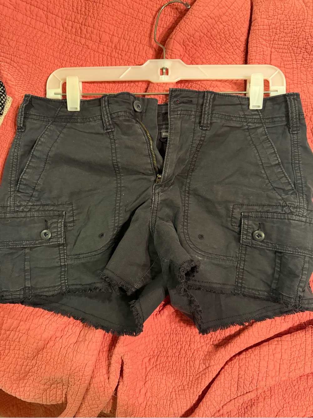 Women’s American Eagle Black Cargo Denim Shorts - Casual Utility Style size 4